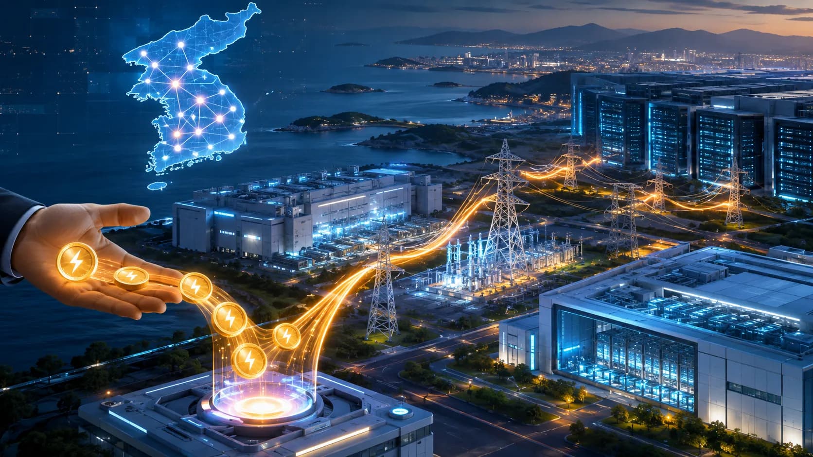 Power grid supplying semiconductor plants and AI data centers
