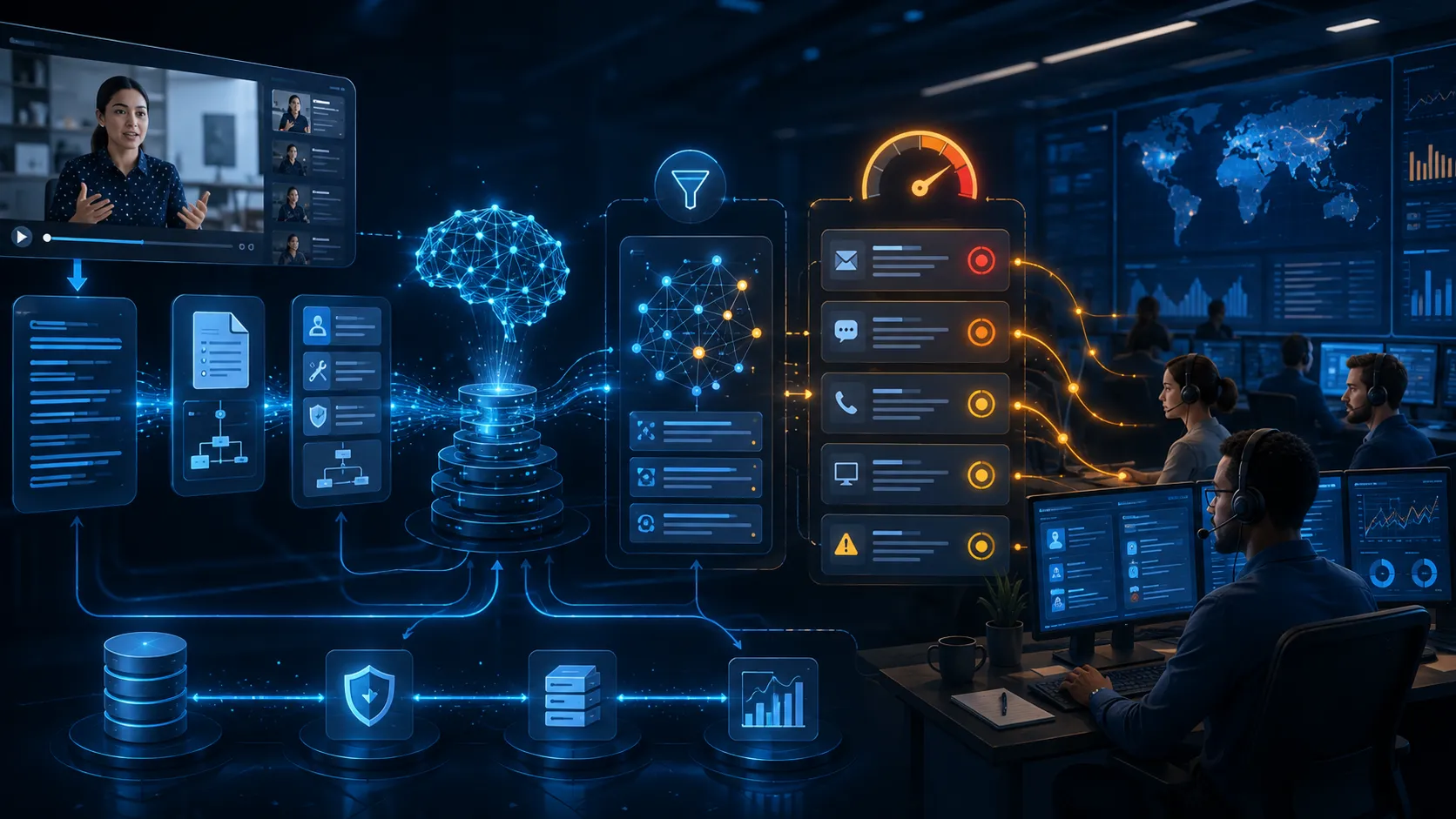 Support system combining SOPs, RAG, and SLA prediction