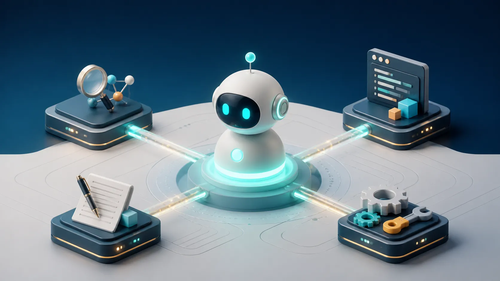 An AI agent connected to specialized skill modules