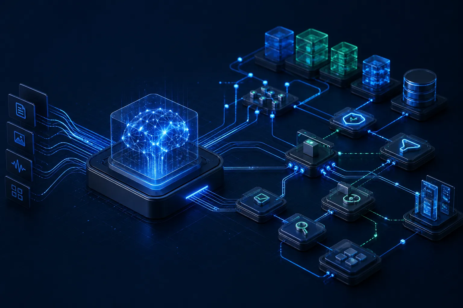 A DeepSeek model connected to a harness of tools, memory, evaluation, and guardrails