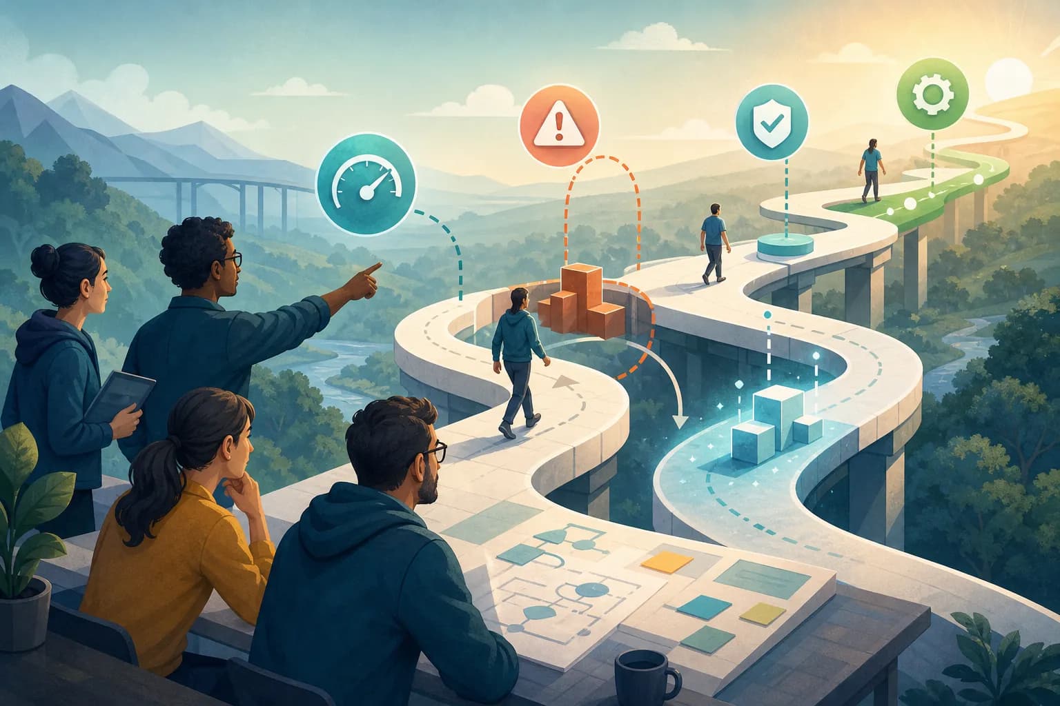 A platform team analyzing and improving engineers’ automation development path.