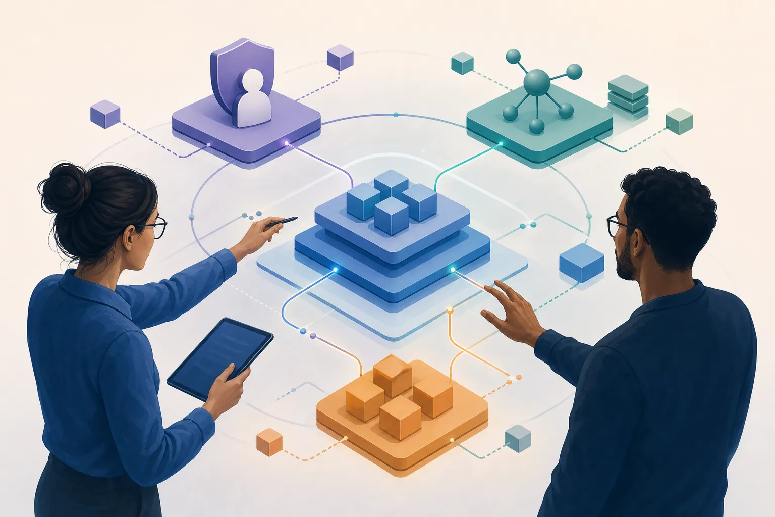 Platform and application engineers mapping dependencies between network, identity, cluster, and workloads.